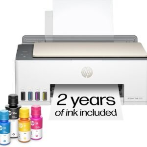 HP Smart Tank 5000 Wireless All-in-One Ink Tank Printer, Scanner, Copier with 2 years of ink included, Best-for-home, Refillable, AI-enabled (5D1B6A)